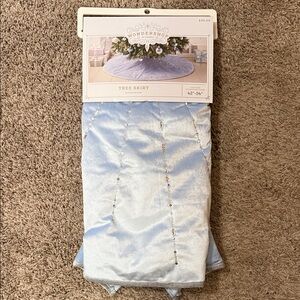 Wondershop Christmas Light Blue Velvet Tree Skirt